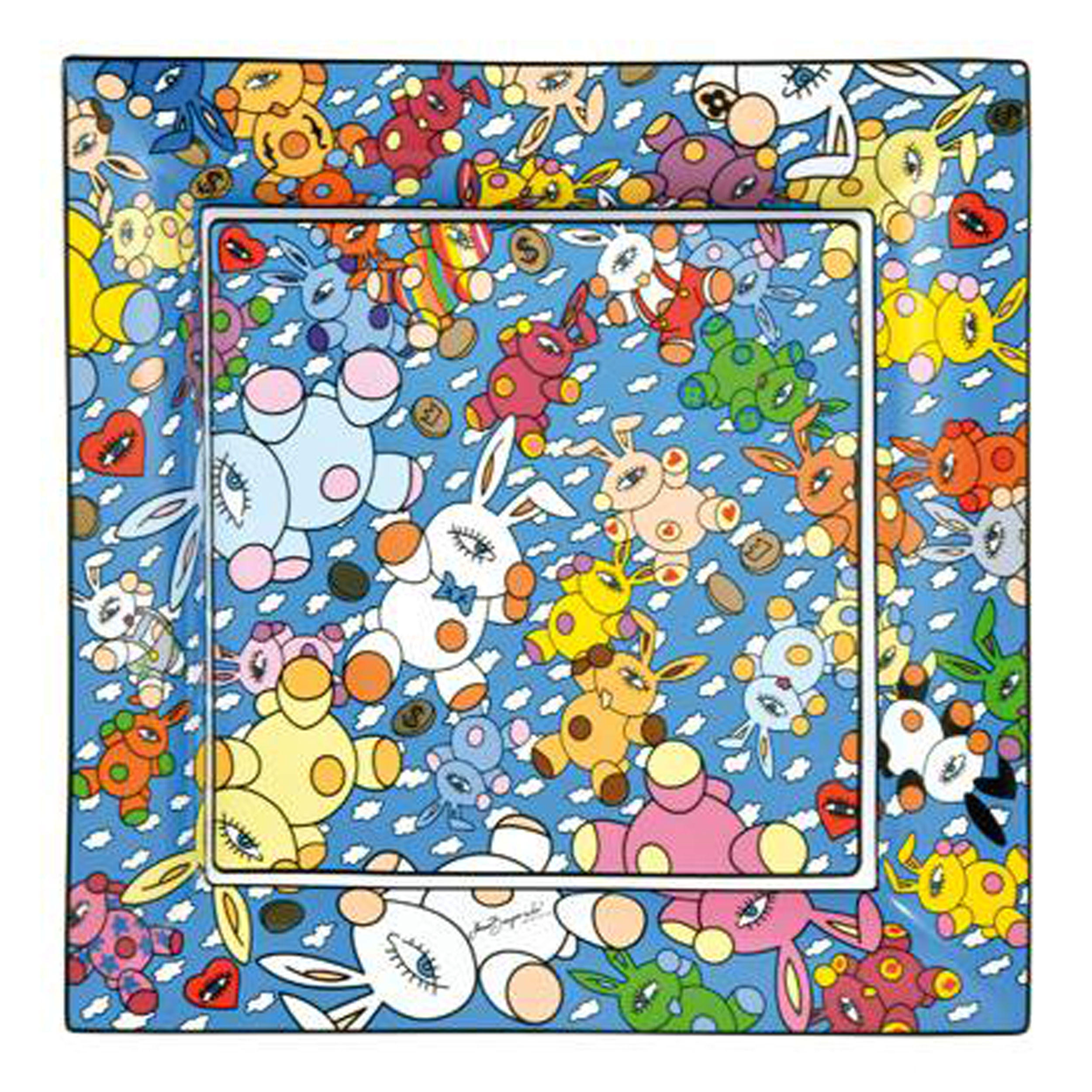 KÜNSTLERSCHALE Bergonzoli - Magic Bunny Explosion, Fine Bone China - Multicolor, Keramik (3.5cm) - Goebel
