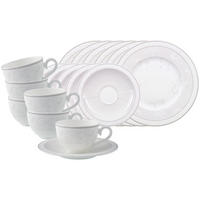 KAFFEESERVICE Gray Pearl weiß 18er Set - Weiß, Keramik (2/2/2cm) - Villeroy & Boch