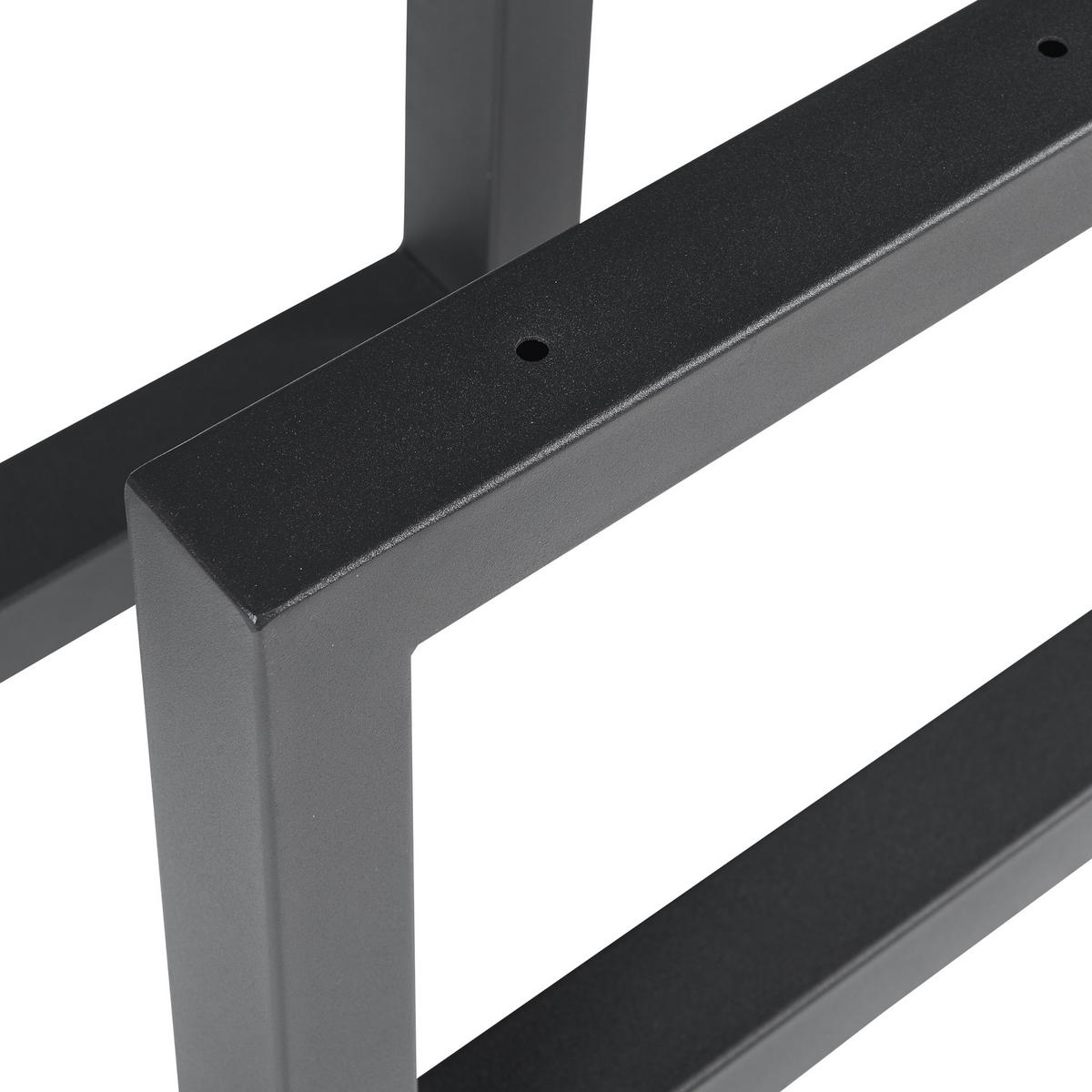 TISCHGESTELL-SET 2 TLG. Lunderskov - Schwarz, Metall (50/35/5cm) - [en.casa]
