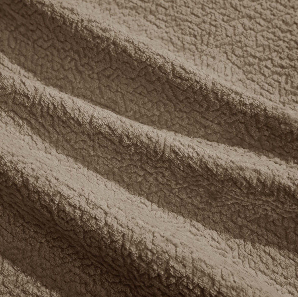 SOFA 190/86/90 cm in Braun aus Chenille mit Steppnähten - Braun, Textil (86/90/190cm) - Flora Grace
