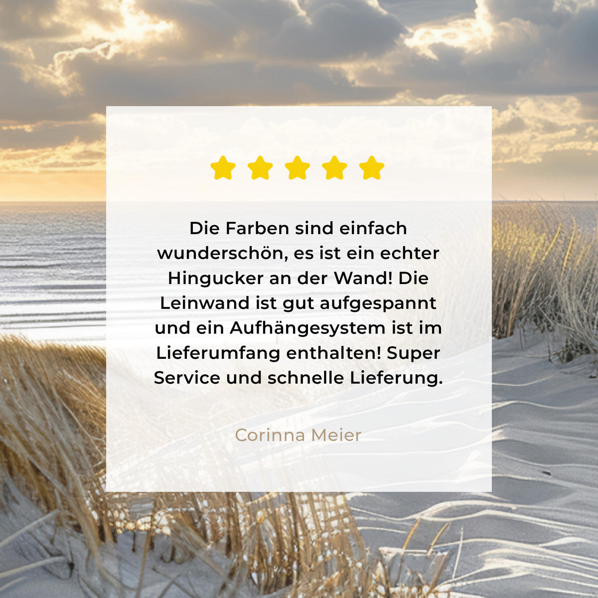 LEINWANDBILD Ausblick - Strand - Dünen - Meer - Natur 40x30 cm - Sandfarben, Textil (40/30cm) - MuchoWow