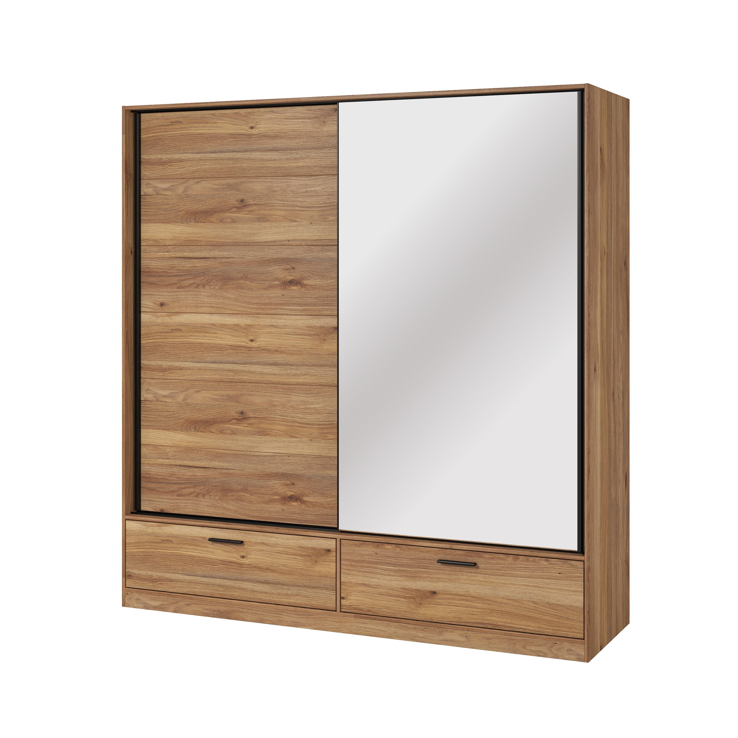 Masseno Schwebetürenschrank Eiche 180x209x61 cm