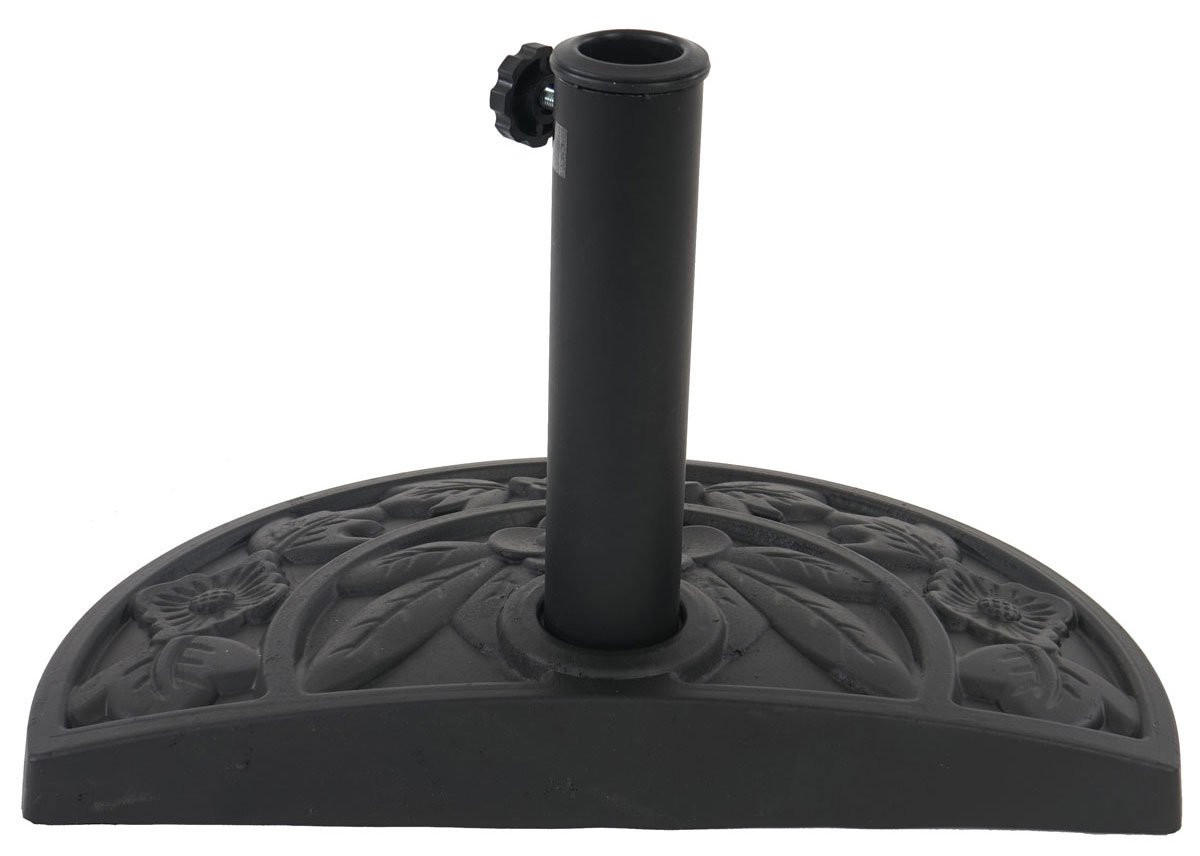 SONNENSCHIRMSTÄNDER HALBRUND Schwarz - Schwarz, Kunststoff (50/32cm) - MCW