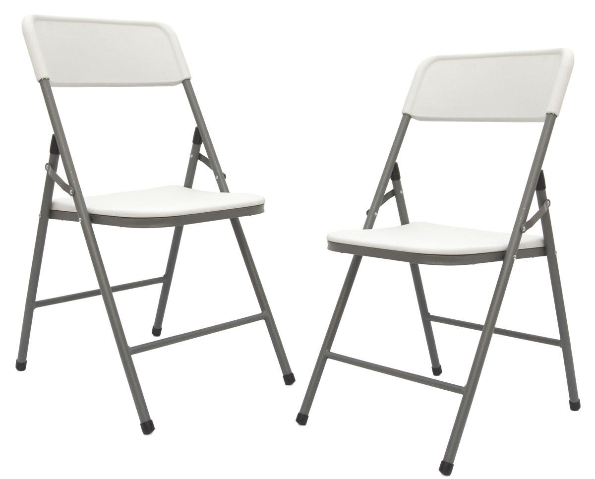 KLAPPSTÜHLE 2er Set bis 150kg 50x46x83,5 cm - Weiß, Kunststoff (50/83.5/46cm) - Amanka