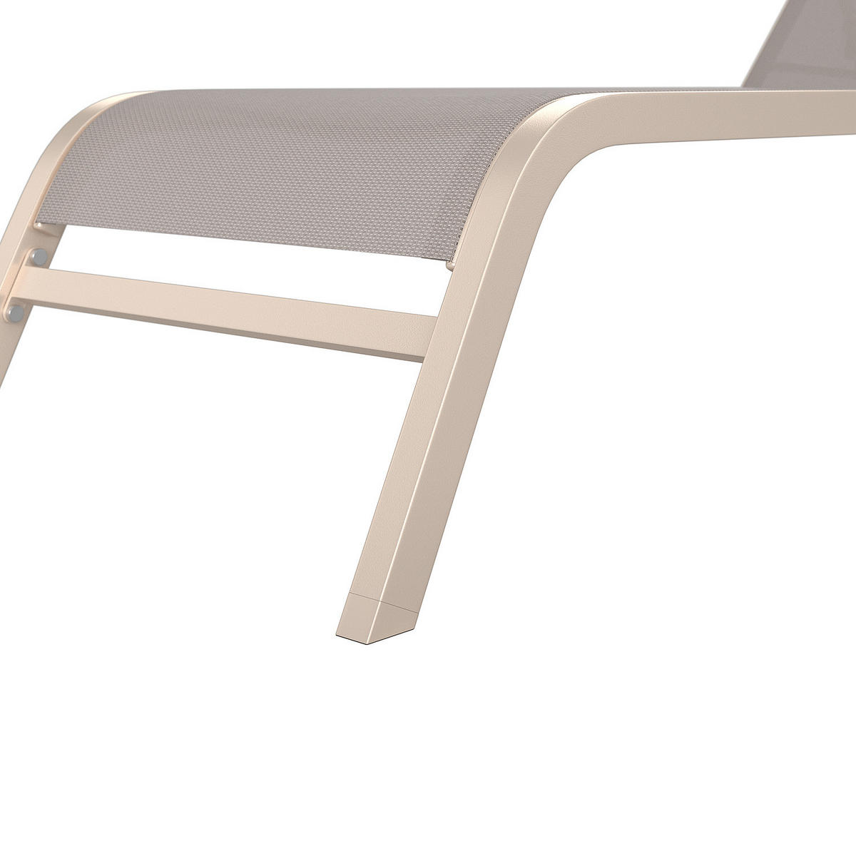 SONNENLIEGE - Polyrattan / Stahl - Beige, Textil/Metall (67/35/196cm) - home24