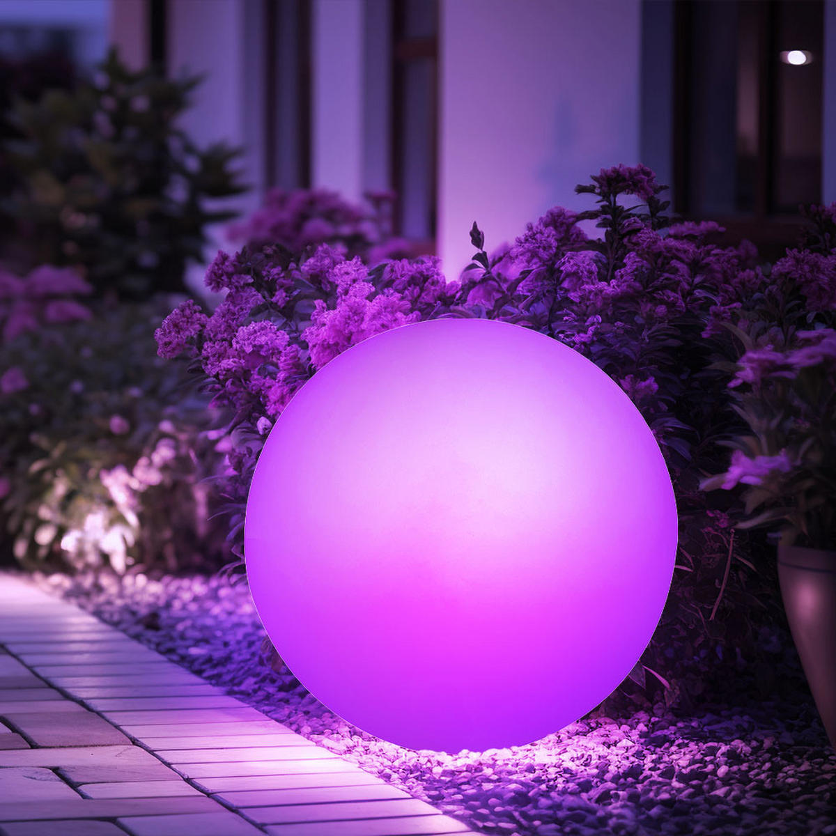 LED AUSSENLEUCHTE TOULA Weiß - Weiß, Kunststoff (40/40/56cm) - Globo Lighting