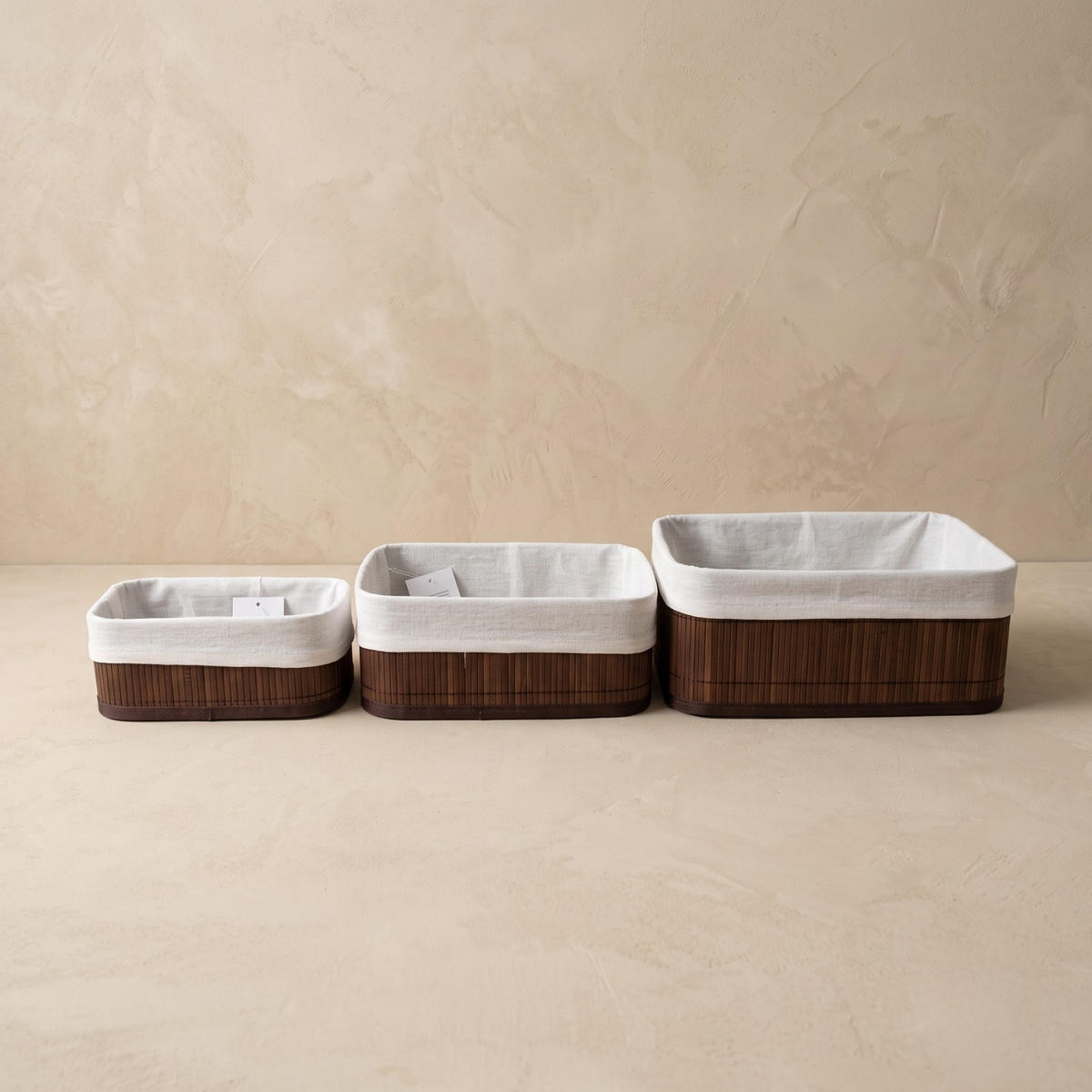 KORB 3er-Set 30/20/13 cm - Braun, Naturmaterialen (20/13/30cm) - BOXIMO