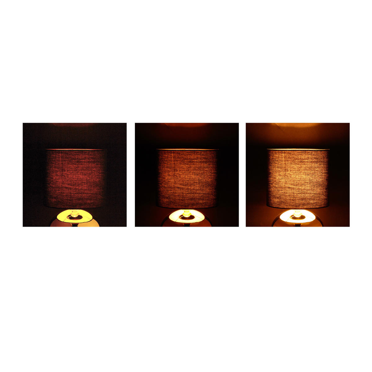 TISCHLAMPE - Multicolor, Kunststoff/Textil (18/18/28cm) - Relaxdays