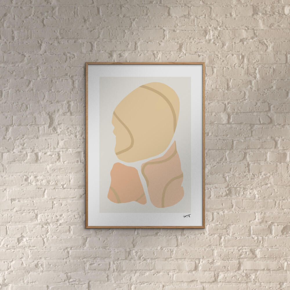 POSTER mit Rahmen N. Atelier - Trois Morceaux - Eichefarben/Naturfarben, Holz/Papier (50/70cm) - Poster&Frame
