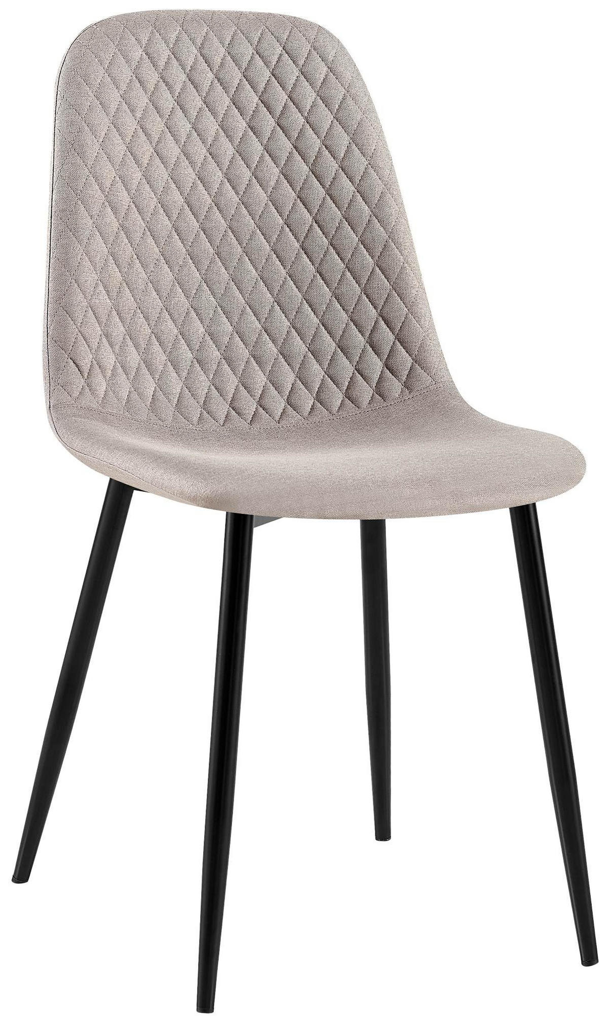 STUHL Stoff Grau - Schwarz/Grau, Textil/Metall (44/88/54cm) - CLP