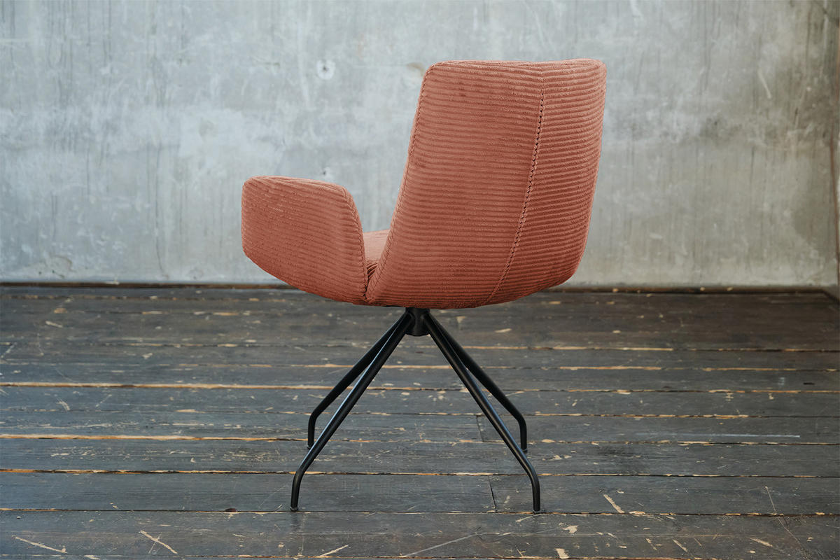 DREHSTUHL NEW CHARME Braun Cord - Dunkelbraun/Braun, Textil (59/87/66cm) - KAWOLA