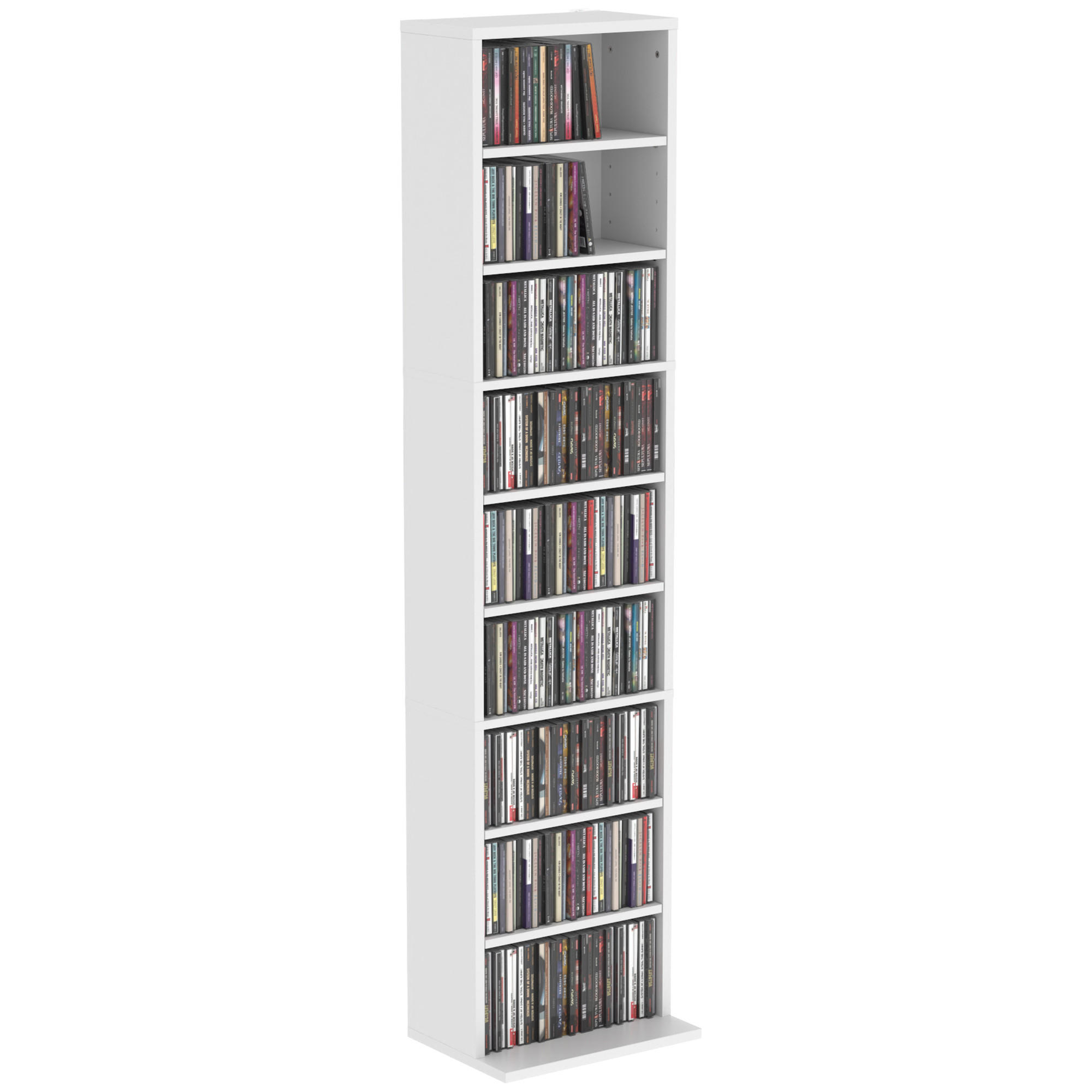 CD-REGAL Weiß 33.0/24.0/140.0 cm - Weiß, Holzwerkstoff (24/140/33cm)