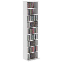 CD-REGAL Weiß 33.0/24.0/140.0 cm - Weiß, Holzwerkstoff (24/140/33cm)