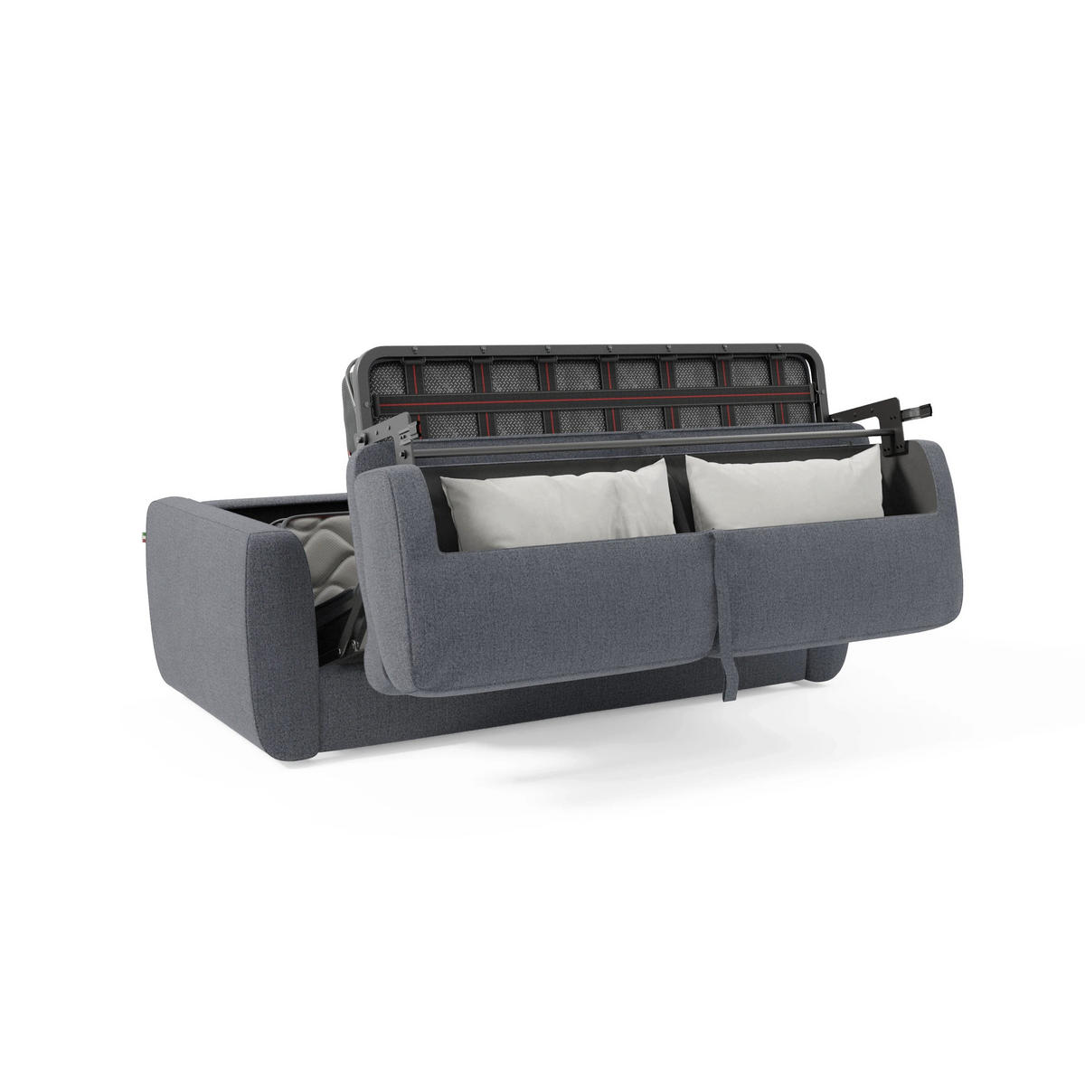 SCHLAFSOFA Leonida - Blau, Metall (222/92/98cm) - Divani.store
