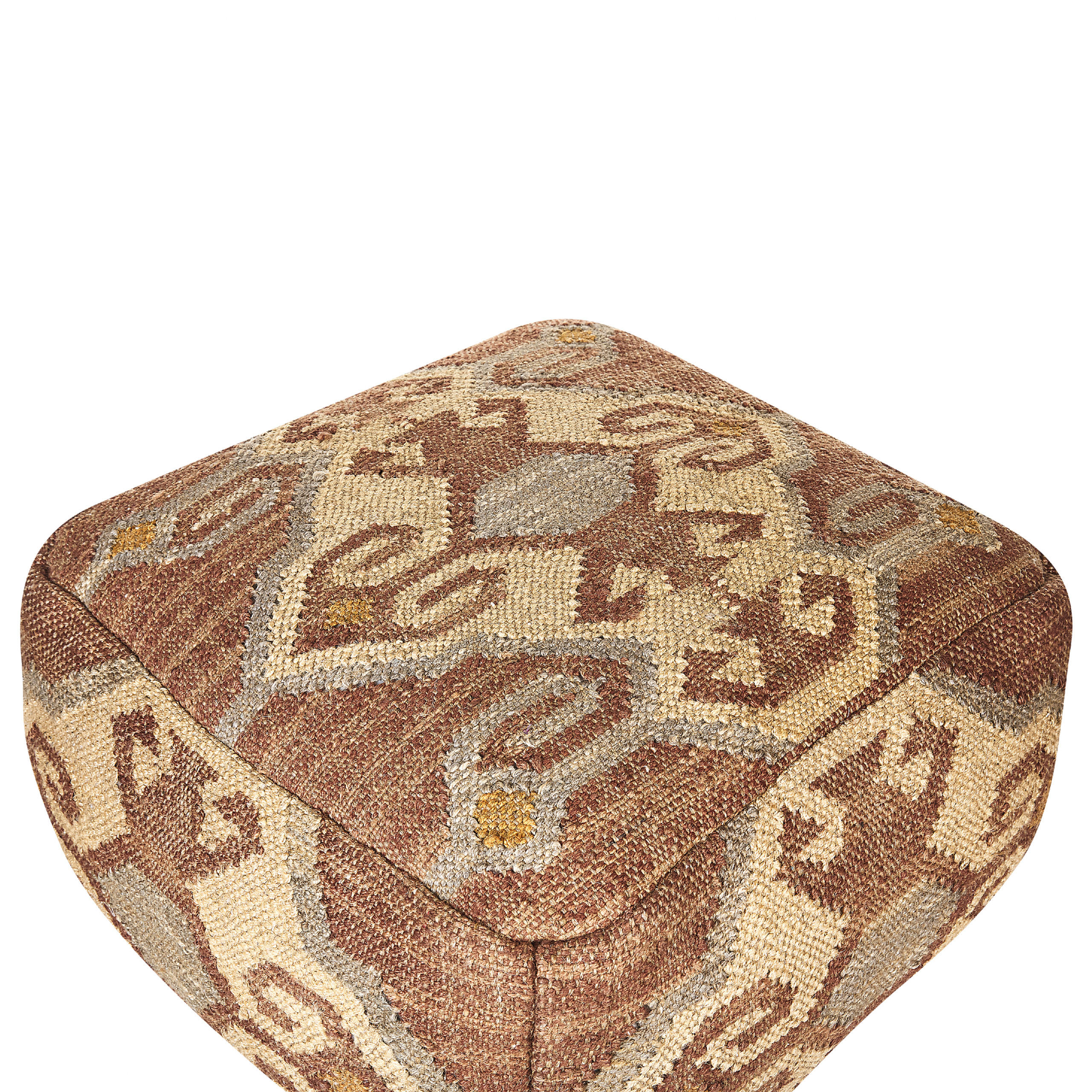 POUF Urpad 50/50/30 cm - Rot, Naturmaterialien (50/30/50cm) - Beliani
