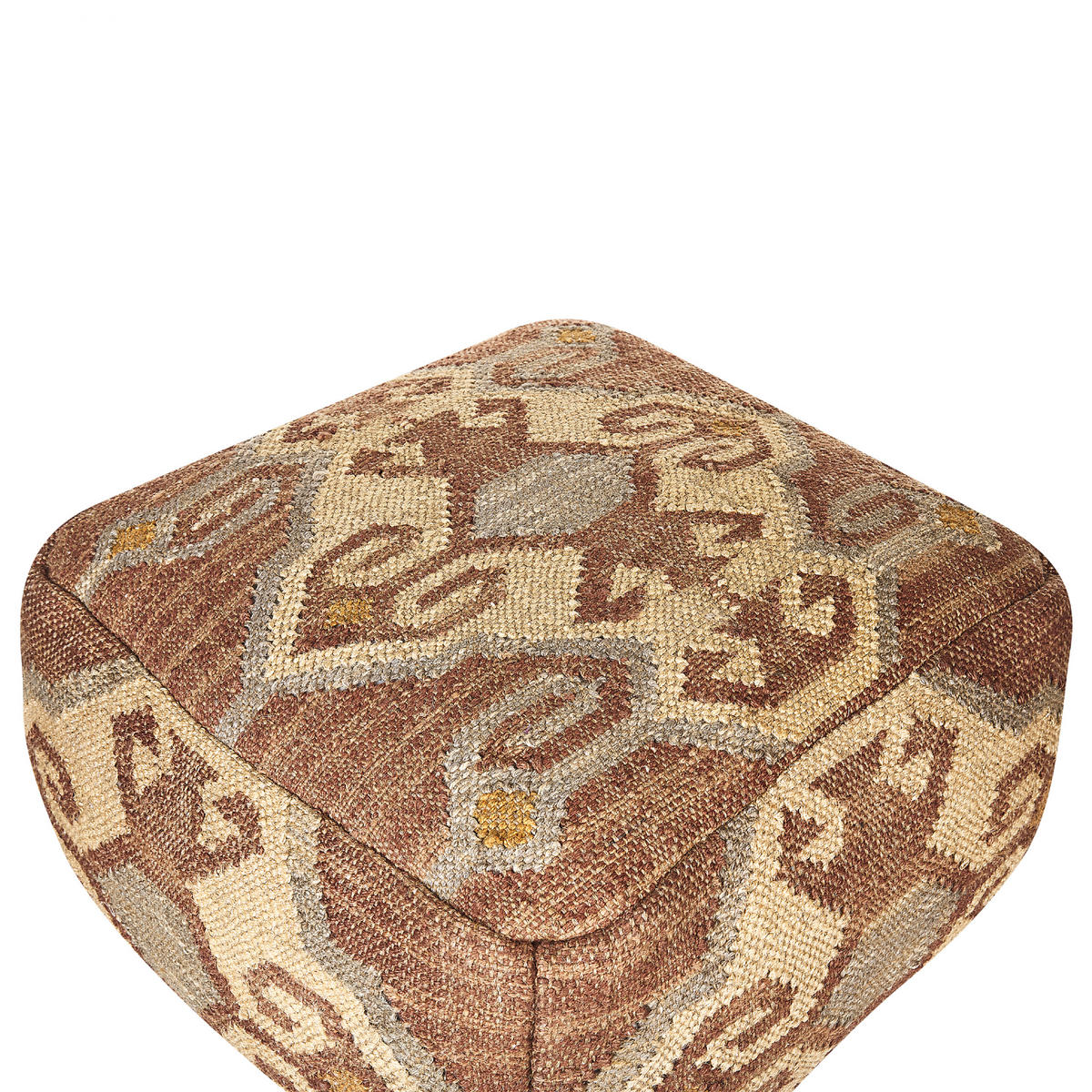 POUF Urpad 50/50/30 cm - Rot, Naturmaterialien (50/30/50cm) - Beliani