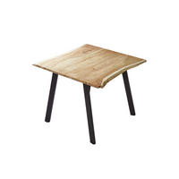 ESSTISCH LAXMI - Beige/Schwarz, Holz/Metall (80/80/77cm) - SAM