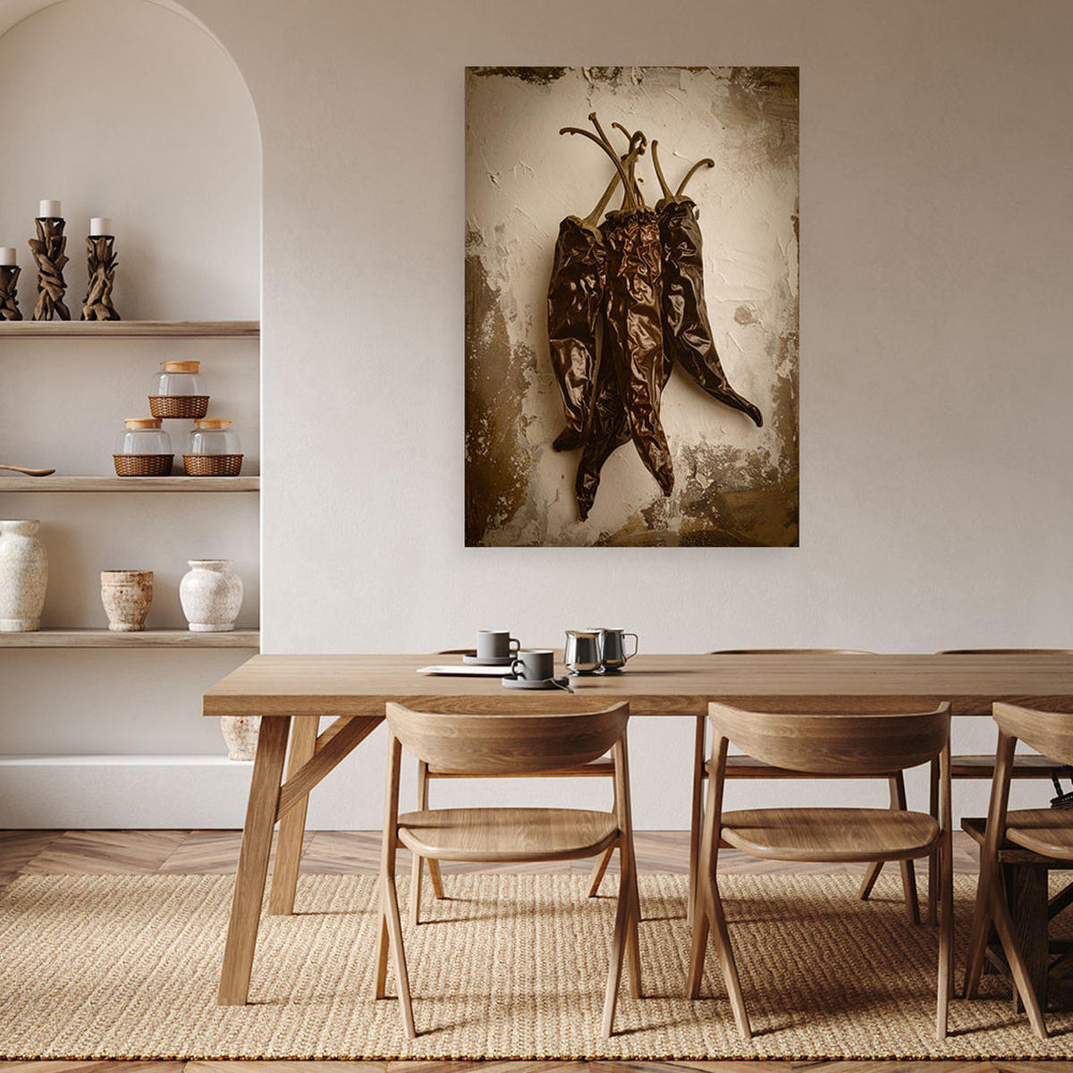 LEINWANDBILD Essen & Trinken 70x100cm - Braun, Textil (70/100cm) - Feeby