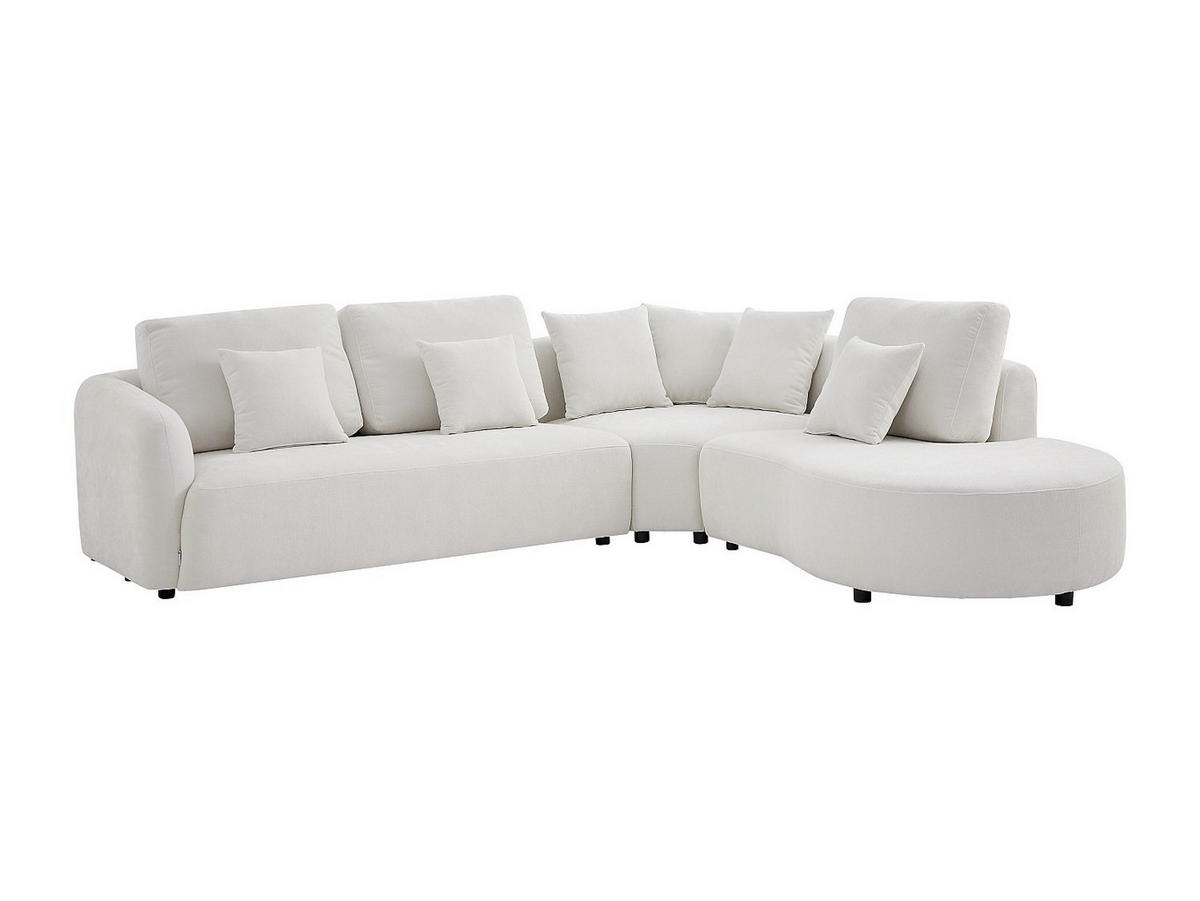 SOFA - 5 Personen - stoff - gebrochenes weiß Lomesi - Weiß, Textil (302/90/264cm) - Vente-Unique