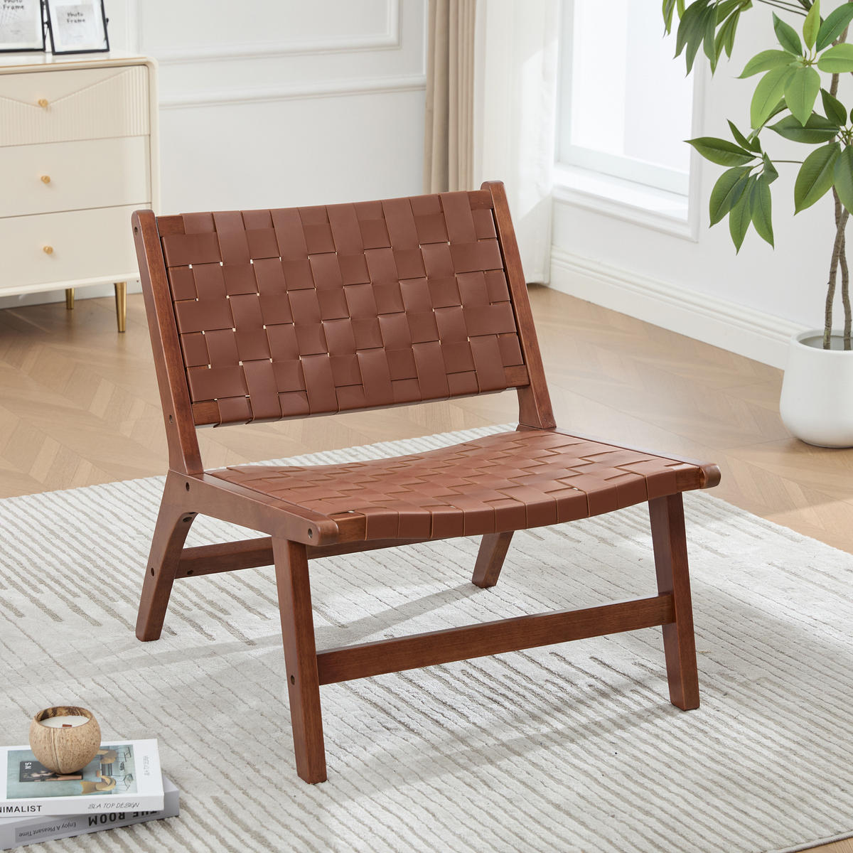 STUHL Schachbrettmuster mit Holzgestell, DE-42285, Braun - Braun, Holzwerkstoff (66/72/71cm) - ComfortXL