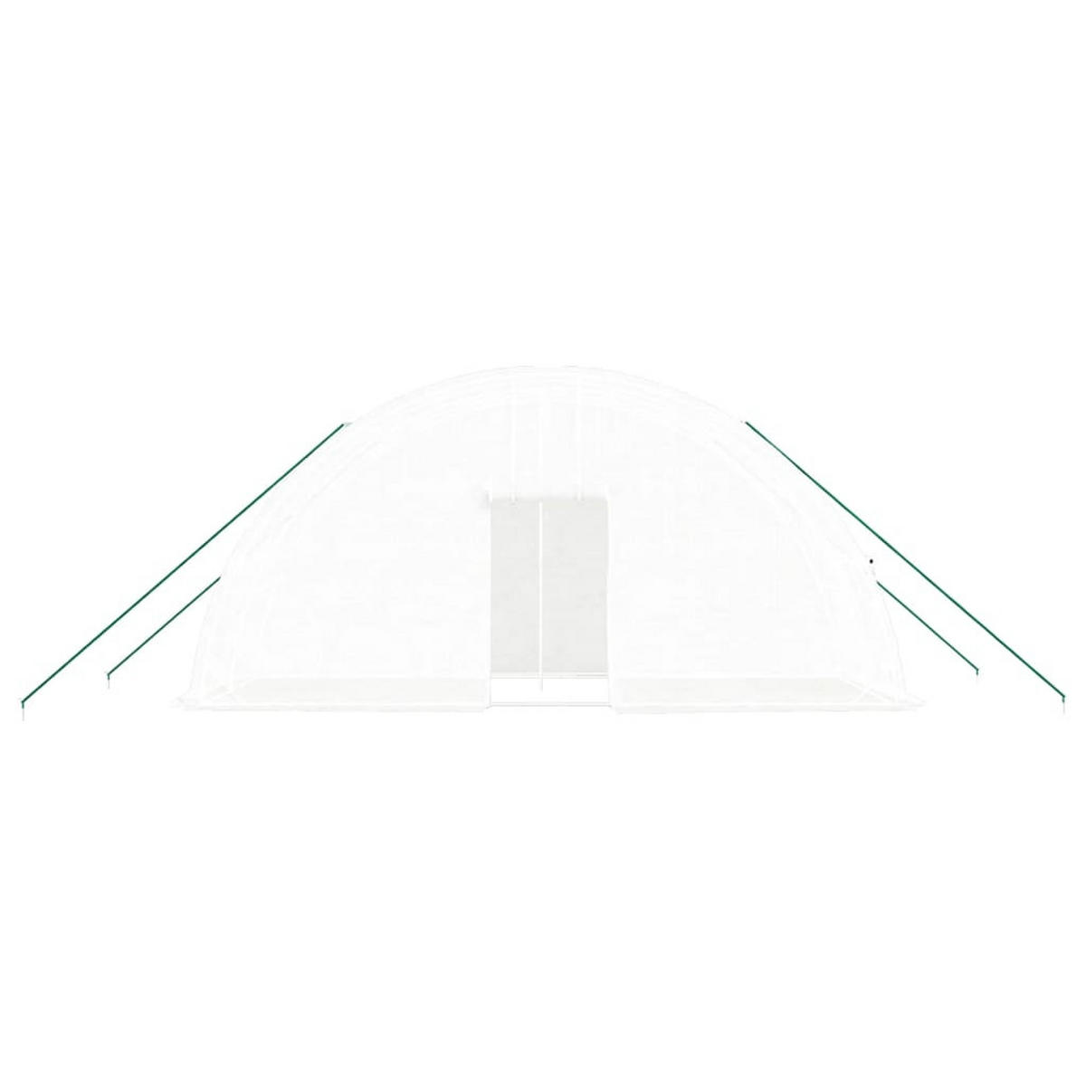 GEWÄCHSHAUS mit Stahlrahmen Weiß 12 m² 6x2x2,85 m - Weiß, Kunststoff (6/2.85/600cm)
