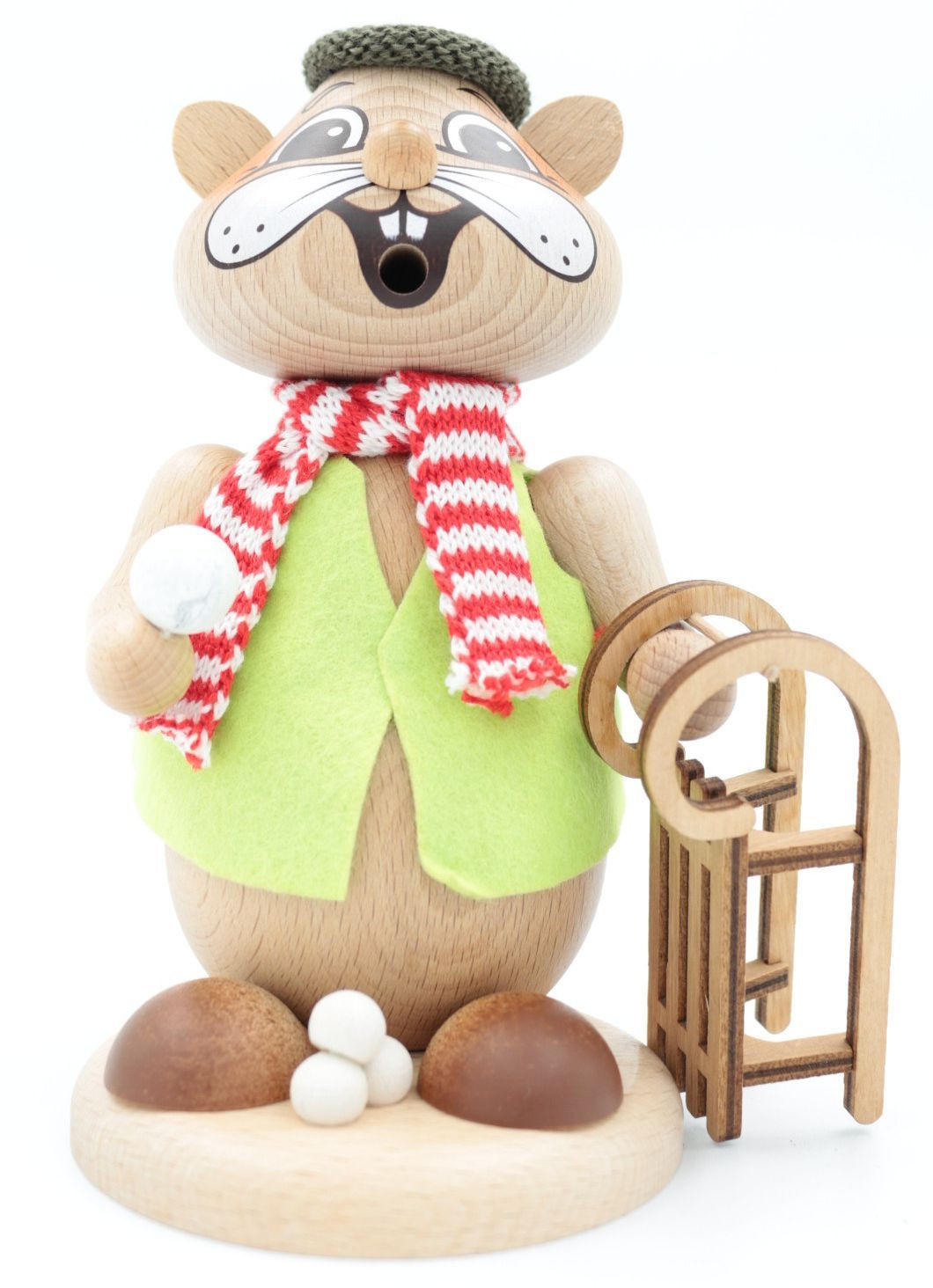 RAUCHFIGUR Hamster Rodler 18 cm - Multicolor, Holz (12/18/0.1cm)