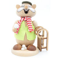 RAUCHFIGUR Hamster Rodler 18 cm - Multicolor, Holz (12/18/0.1cm)
