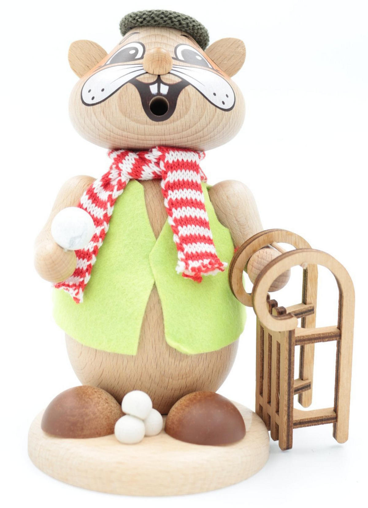 RAUCHFIGUR Hamster Rodler 18 cm - Multicolor, Holz (12/18/0.1cm)