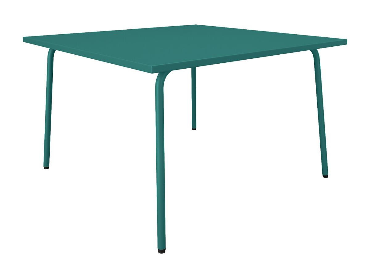 GARTENTISCH quadratisch - L. 120 cm - Metall - Blau - MIRMANDE von MYLIA - Blau, Metall (120/120/75cm) - Vente-Unique
