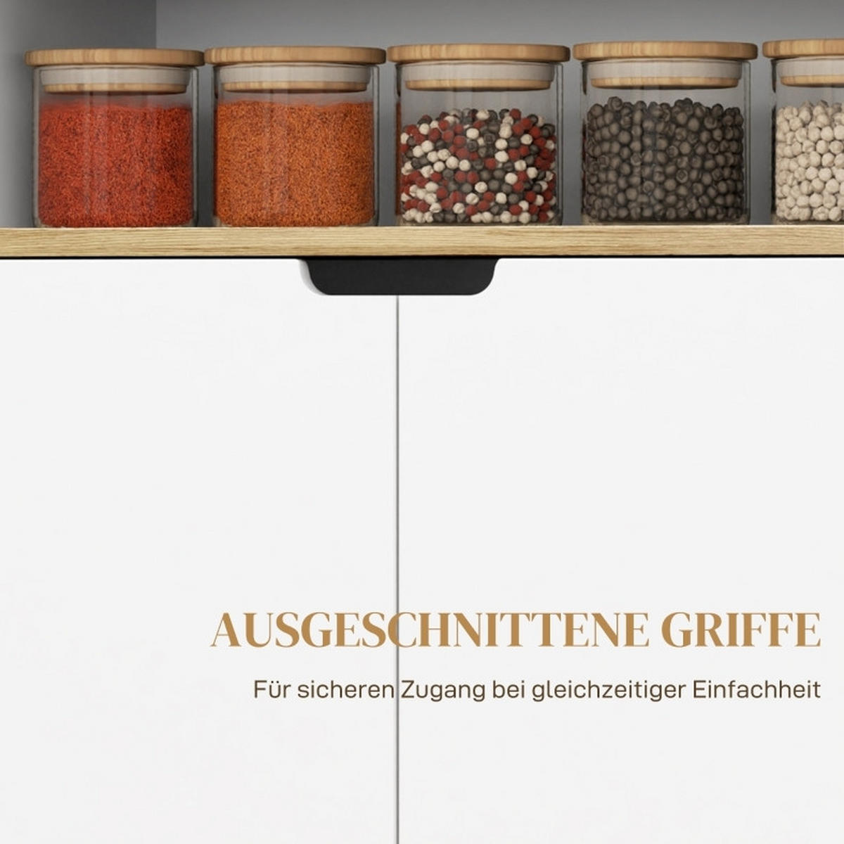 KÜCHENINSEL 80/82/40 cm Weiß aus Holz mit Rollen - Weiß, Holz (40/82/80cm) - OKMYHOME