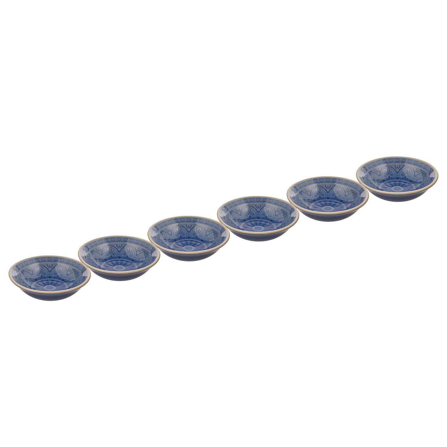 SCHALE (6er Set) Sumatra - Blau, Keramik (14/14/4cm) - BUTLERS