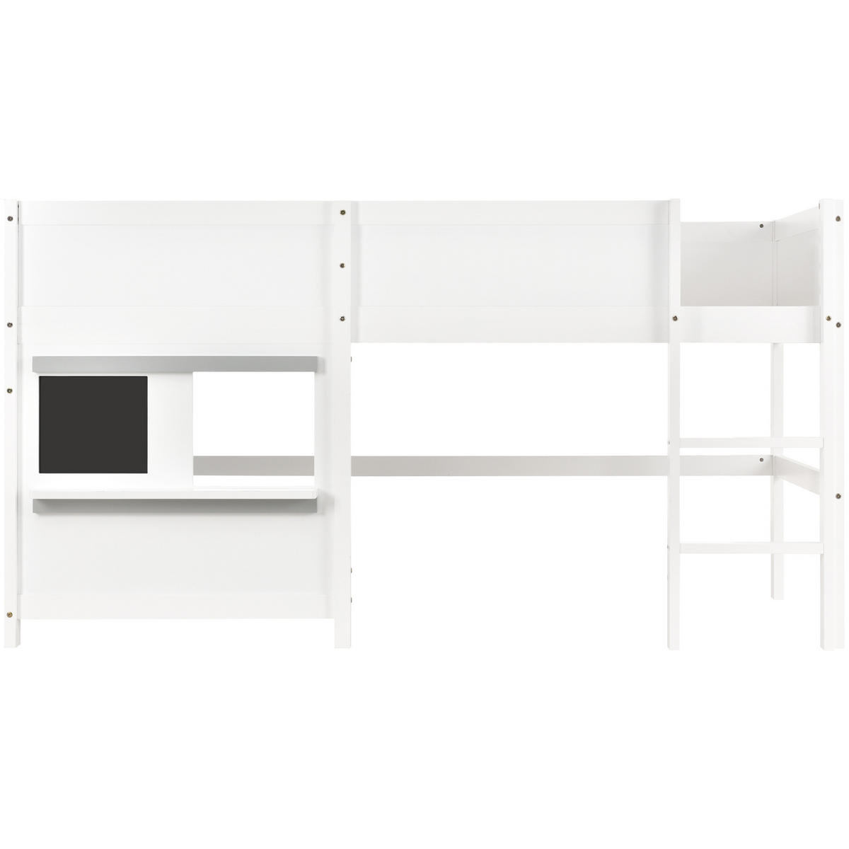 ETAGENBETT 90/200 cm Weiß Spielbett mit Tafel und Ablage - Weiß, Holz (90/200cm) - OKWISH