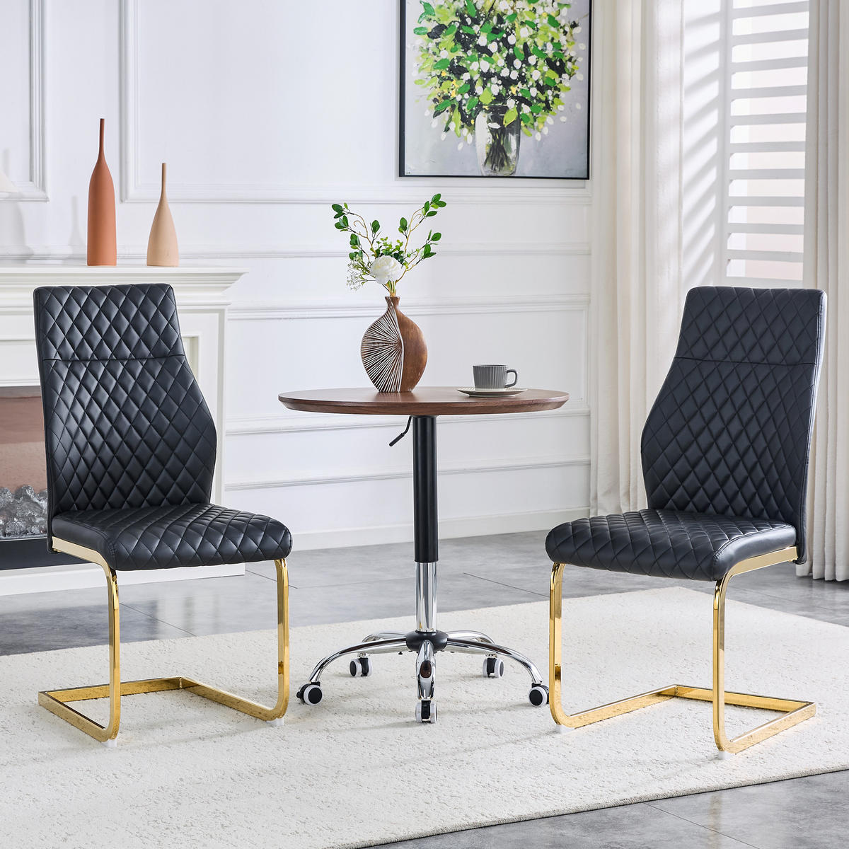 SCHWINGSTUHL DE-36566 2er-Set mit PU-Bezug und Metallrahmen Schwarz - Schwarz, Metall (63/100/43cm) - ComfortXL