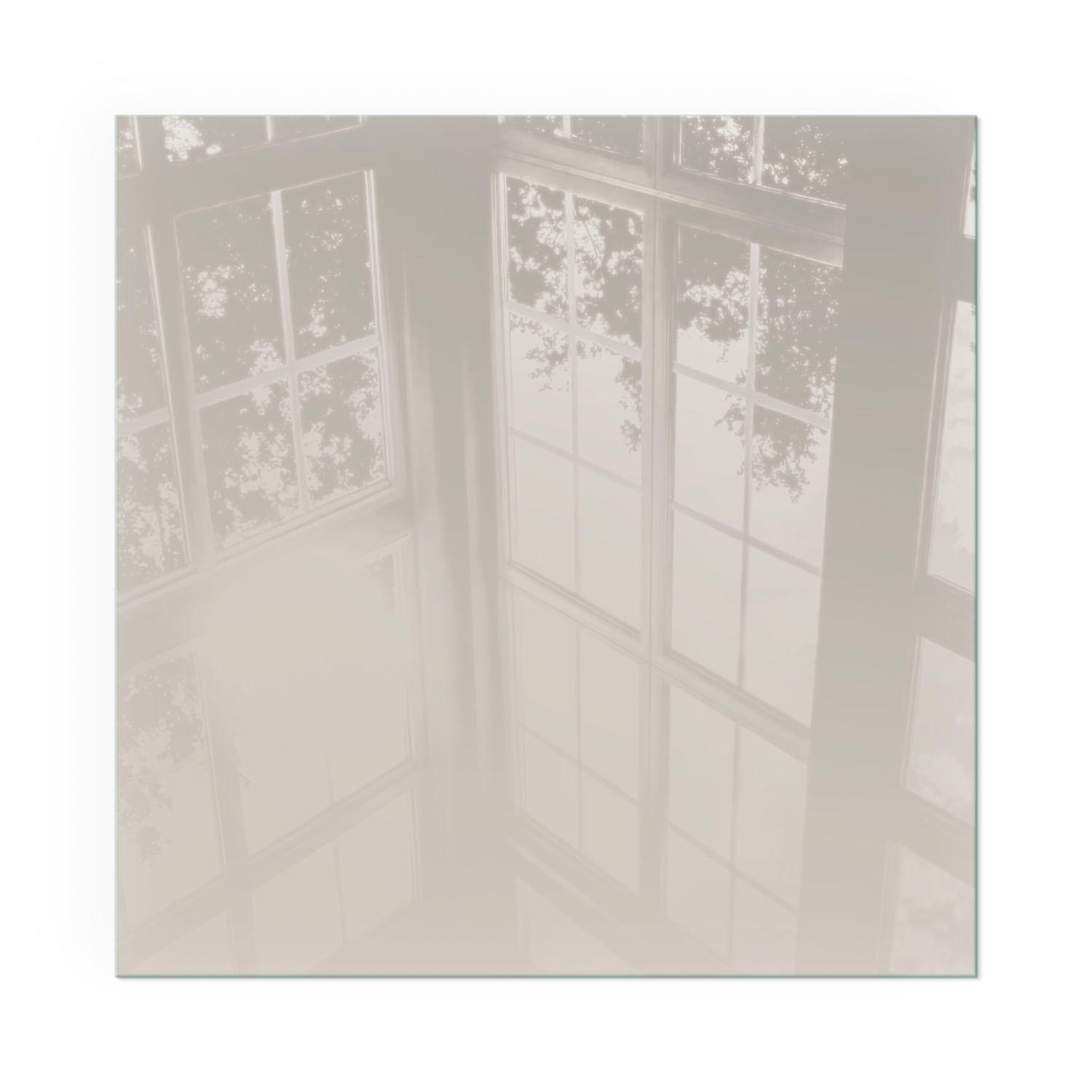 GLASPLATTE für Kamin 60x60 cm - Creme, Glas (60/60/0.4cm) - TULUP