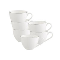 KAFFEETASSEN Anmut Platinum No.1 weiß 150 ml 6er Set - Weiß, Keramik (0.15L) - Villeroy & Boch