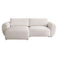 ECKSOFA Suzi - Creme/Schwarz, Holzwerkstoff/Kunststoff (147/261cm) - MIRJAN24