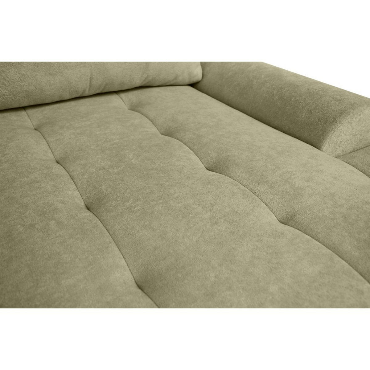 WOHNLANDSCHAFT Costa U Hellgrün, Velours - Schwarz/Hellgrün, Kunststoff/Textil (367/80/169cm) - Beautysofa