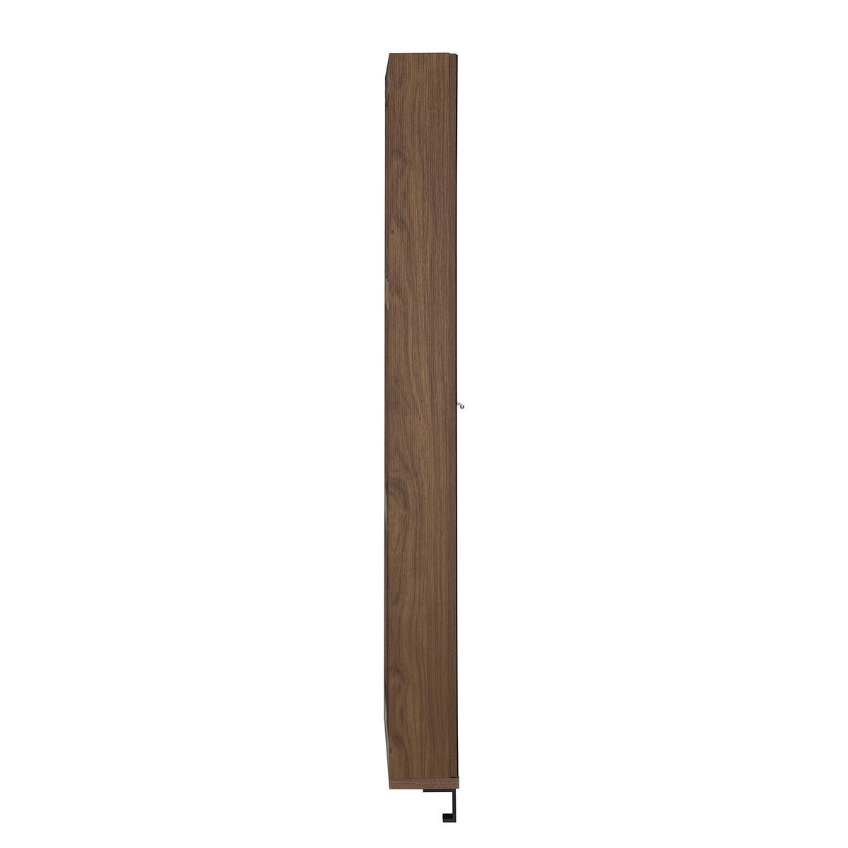 FURNIERTER SCHUHSCHRANK mit Spiegeltür - Walnussfarben, Holzwerkstoff/Metall (84/185/17cm) - home24