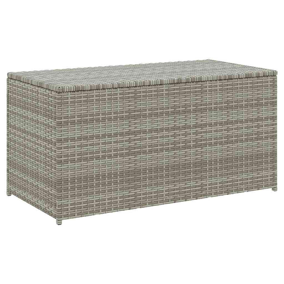 GARTENBOX Poly Rattan 100x50x50 cm Grau - Grau, Kunststoff (100/50/50cm) - furnicato