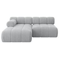 ECKSOFA modulares Sofa Razon-L1 - 190x160x70 cm Grau Cord - Grau, Holzwerkstoff/Textil (190/160cm) - ALTDECOR