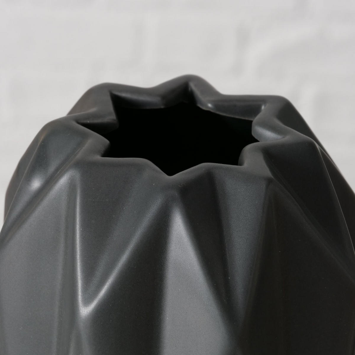 KERAMIKVASE Gravo 20,5 cm - Grau, Keramik (20.5cm) - Boltze Home