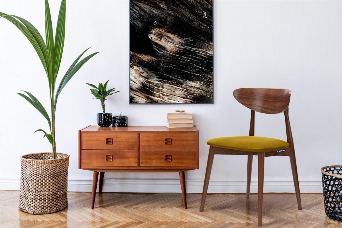 ESSZIMMERSTÜHLE RABI (2er-Set), honig / nussbaum mittel - Haselnussfarben/Honig, Holz/Buchenholz (47/79/45cm) - KONSIMO®