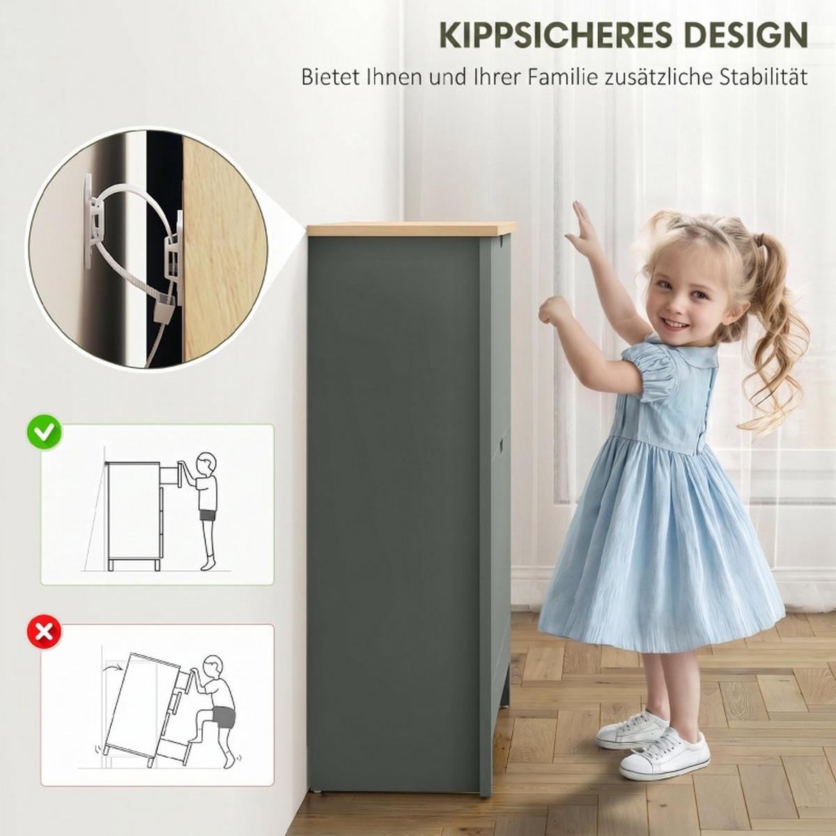 SCHUHKIPPER DE-37985 72/26/80 cm mit 2 Klappfächern Hellgrau - Hellgrau, Holzwerkstoff (72/80/26cm) - ComfortXL
