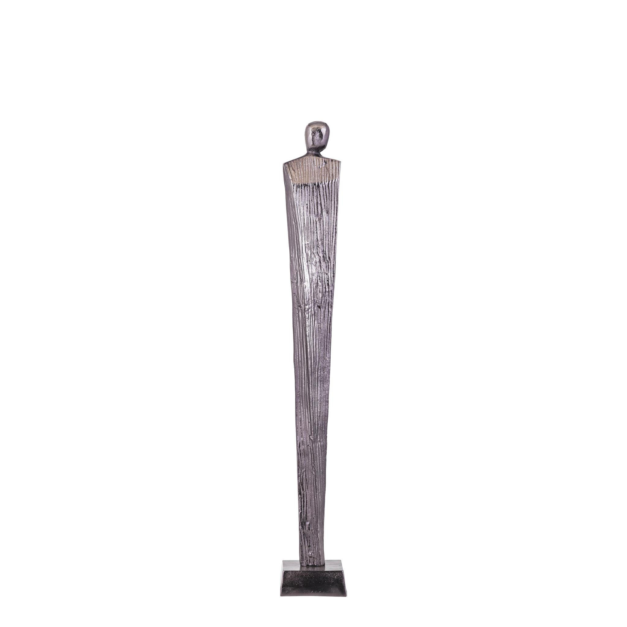 SKULPTUR Symon Schwarz 13/13/92cm - Schwarz, Metall (13/92/13cm) - PTMD Collection