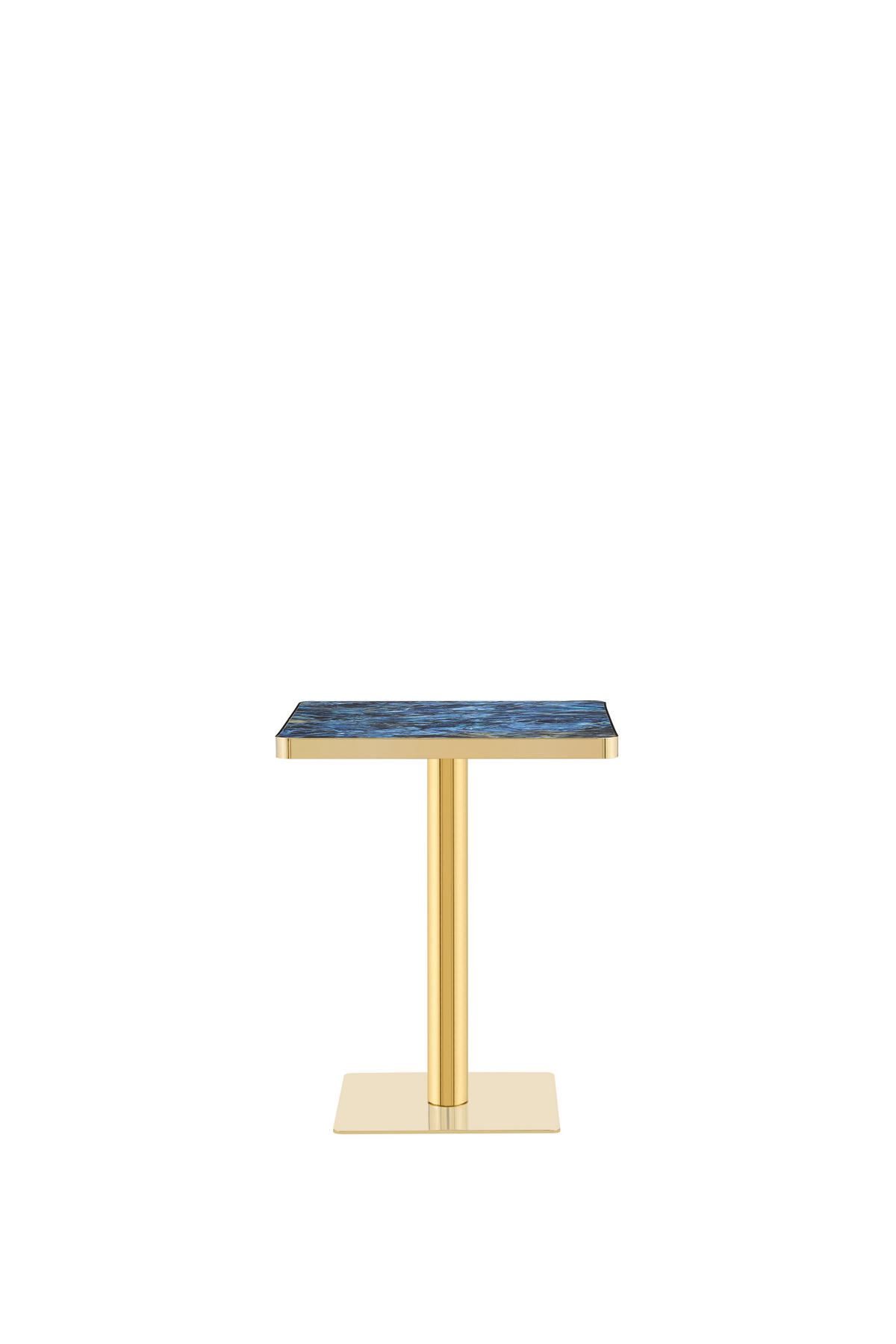BARTISCH 60/60/74 cm mit Marmor-Optik DE-40025 Blau - Blau, Metall (60/60/74cm) - ComfortXL