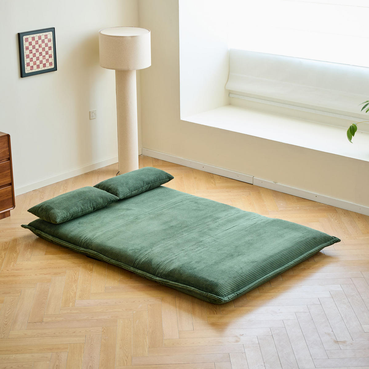 SCHLAFSOFA Cord Grün - Grün, Textil (145/76/85cm) - Nordlys