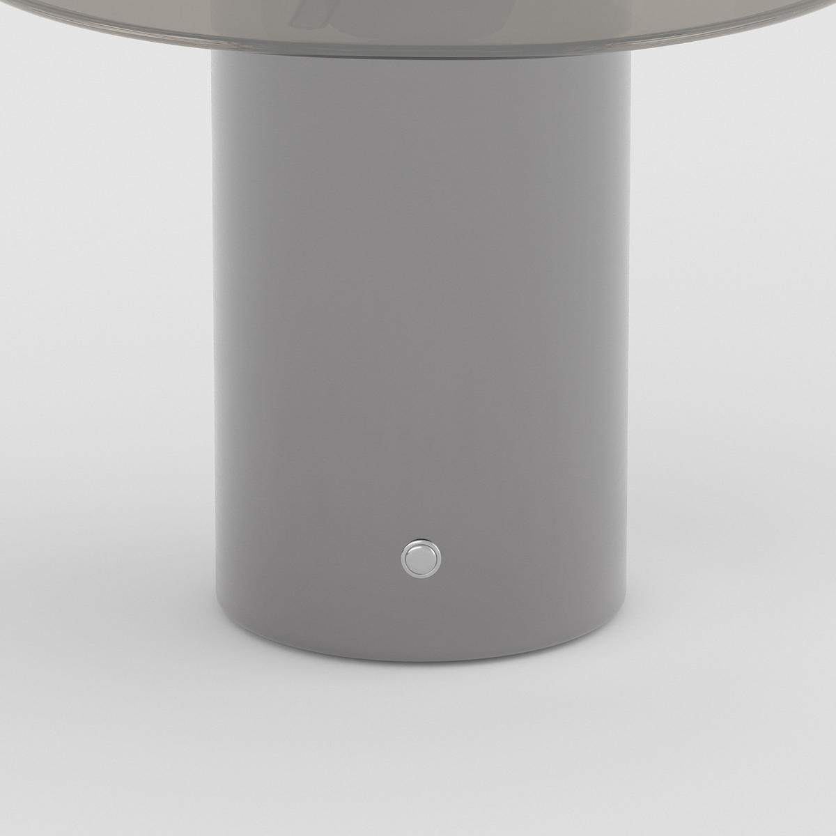 AKKU-TISCHLEUCHTE - Rauchglas / Eisen - Grau / Silber - Grau, Glas/Metall (24/24/27cm) - home24