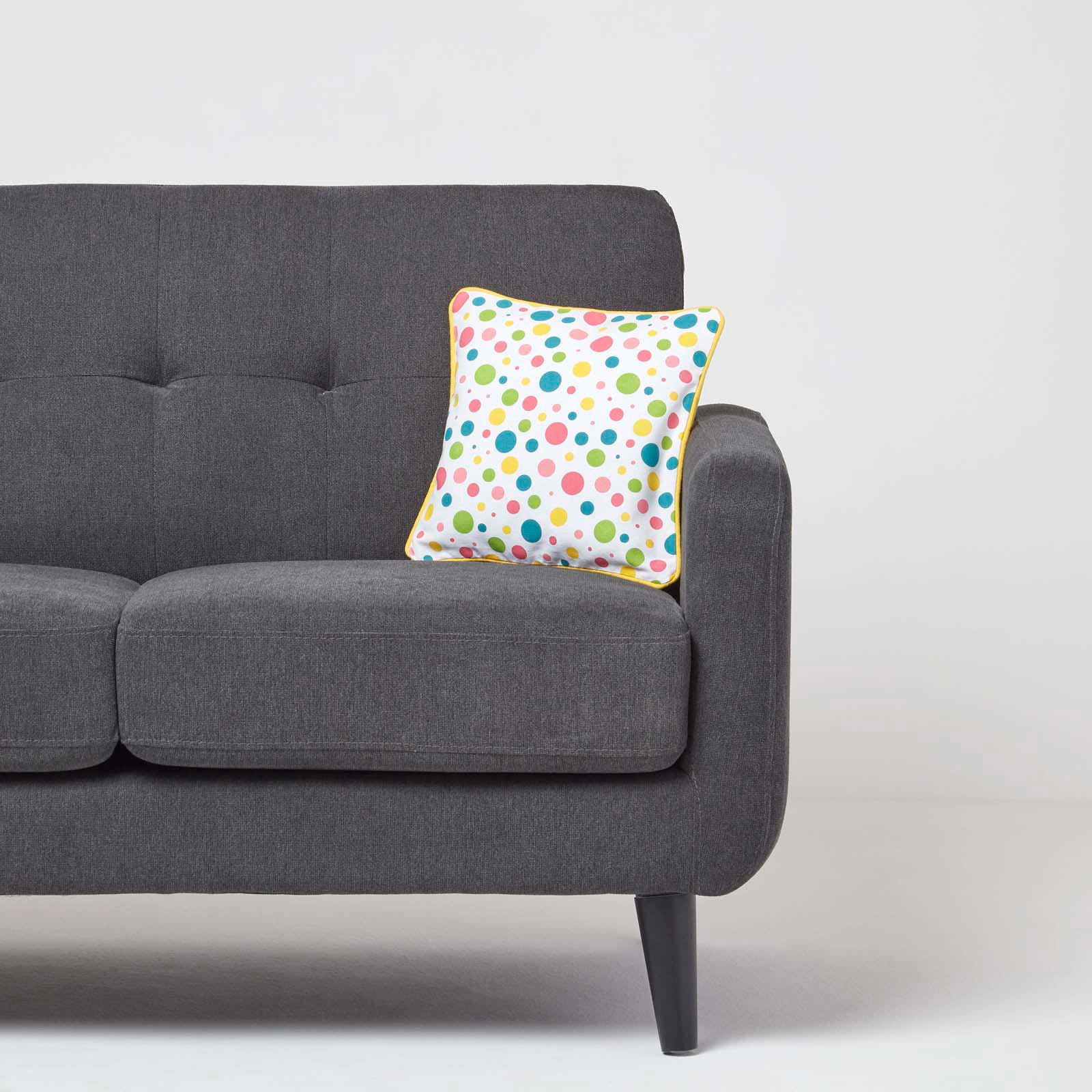 KISSENHÜLLE Bunte Punkte 30/30 cm, 100% Baumwolle - Multicolor, Textil (30/30cm) - Homescapes