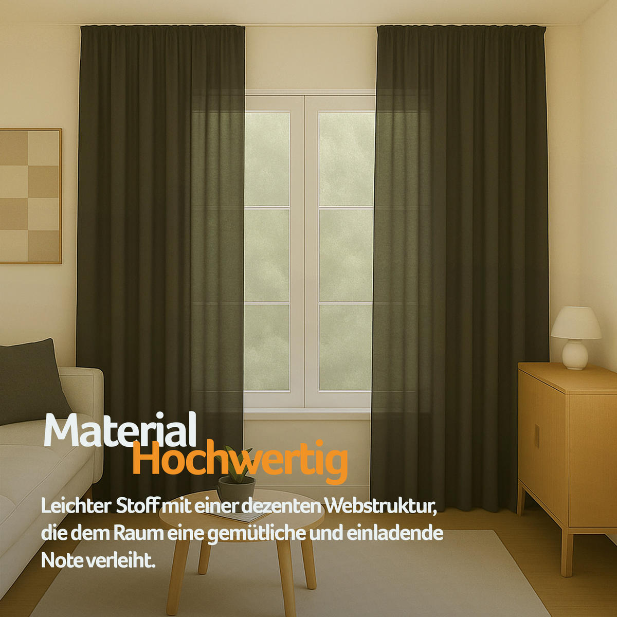 GARDINE Universalband "blickdicht" 2er Pack Anthrazit 140x145 cm - Anthrazit, Textil (140/145cm) - Bestlivings