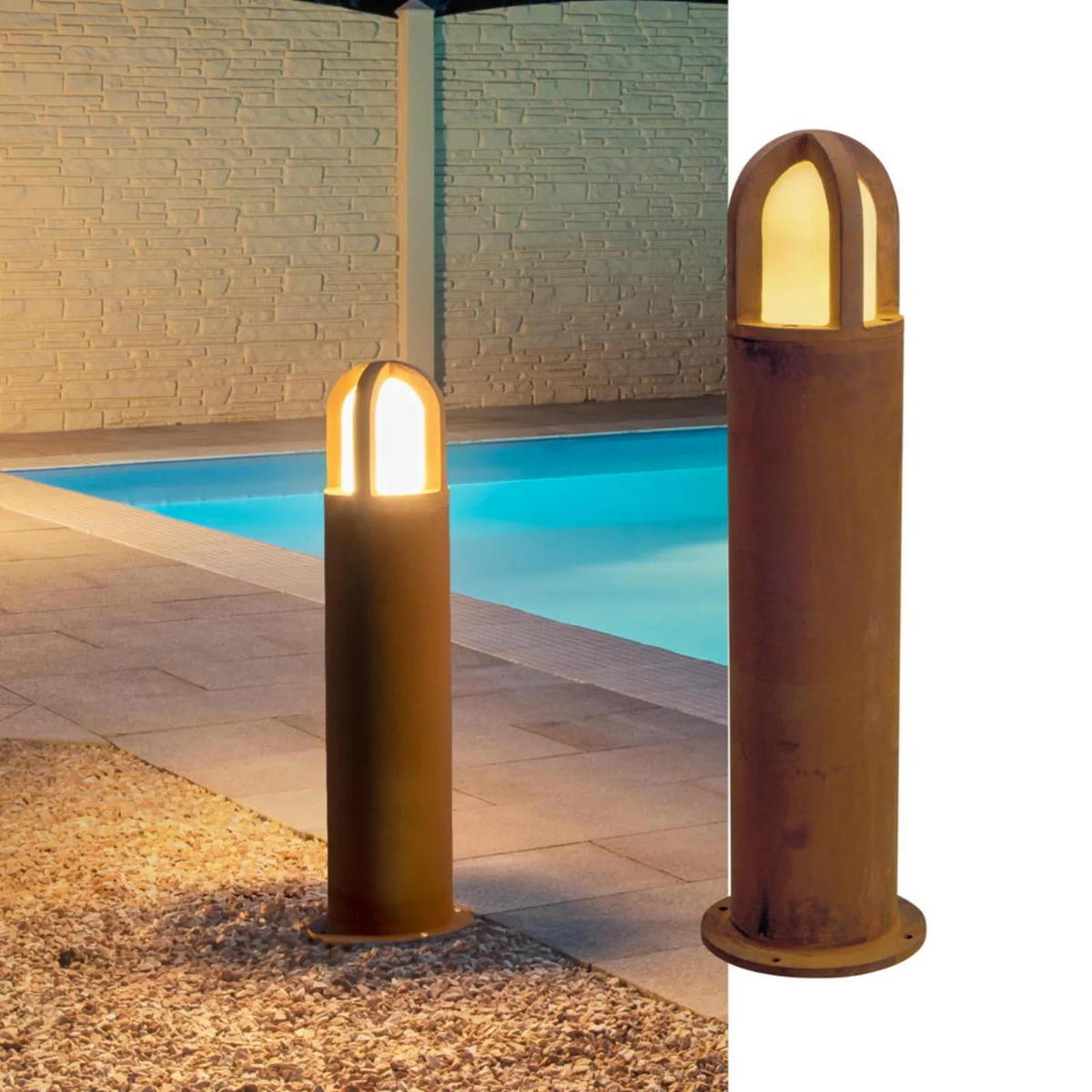 WEGELEUCHTE Rusty Rostfarbig - Rostfarben, Metall (7.5/7.5/70cm) - SLV